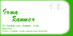 irma rammer business card